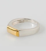 BICOLOR SIGNET RING (THIN)