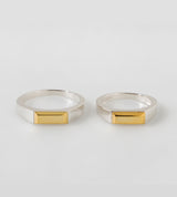 BICOLOR SIGNET RING (THIN)