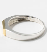 BICOLOR SIGNET RING (THIN)