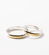 STRAIGHT CURVE POINT BICOLOR RING 3MM