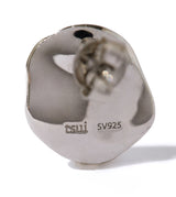 PEARL PLATE PIERCED EARRING(SINGLE)