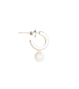 PEARL HOOP PIERCED EARRINGS (SINGLE)