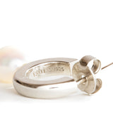 PEARL HOOP PIERCED EARRINGS (SINGLE)