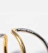BICOLOR DOUBLE HOOP EARCUFF(SINGLE)