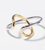 BICOLOR DOUBLE HOOP EARCUFF(SINGLE)