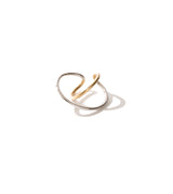 BICOLOR DOUBLE HOOP EARCUFF(SINGLE)