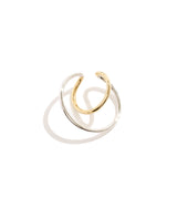 BICOLOR DOUBLE HOOP EARCUFF(SINGLE)