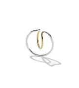 BICOLOR DOUBLE HOOP EARCUFF(SINGLE)