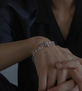 LINK CHAIN STONE CHARM BRACELET