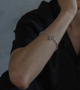 LINK CHAIN GRAY PEARL CHARM BRACELET 【Mサイズ予約注文:11/19頃発送】