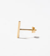 K10YG BAR PIERCED EARRING (SINGLE)
