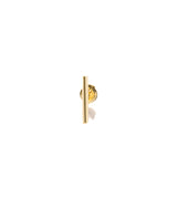 K10YG BAR PIERCED EARRING (SINGLE)