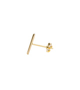 K10YG BAR PIERCED EARRING (SINGLE)