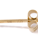 BEZEL DIAMOND PIERCED EARRING(SINGLE)