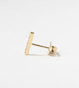 DIAMONDS LINE PIERCED EARRING(SINGLE)