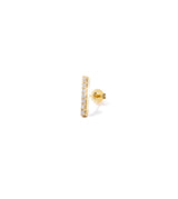 DIAMONDS LINE PIERCED EARRING(SINGLE)