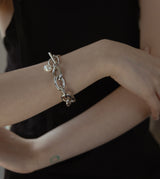 CHUNKY CHAIN PEARL BRACELET