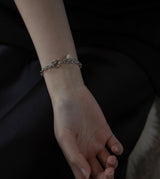 LINK CHAIN STONE CHARM BRACELET