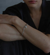 LINK CHAIN STONE CHARM BRACELET