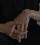 LINK CHAIN STONE CHARM BRACELET