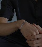 LINK CHAIN STONE CHARM BRACELET