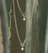 LINK CHAIN PEARL CHARM NECKLACE