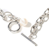 LINK CHAIN PEARL CHARM NECKLACE