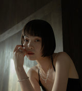 LINK CHAIN PEARL CHARM NECKLACE