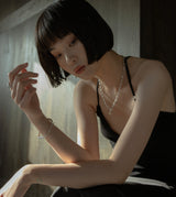 LINK CHAIN PEARL CHARM NECKLACE