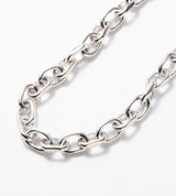 LARGE LINK CHAIN PEARL CHARM NECKLACE
