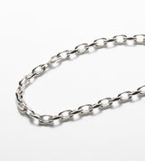 LINK CHAIN STONE CHARM NECKLACE