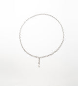 LINK CHAIN END PEARL NECKLACE