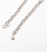 LINK CHAIN END PEARL NECKLACE