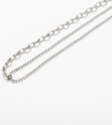 TIMELESS STAINLESS BALL CHAIN BLEND NECKLACE