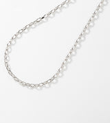 SMALL LINK CHAIN PEARL CHARM NECKLACE
