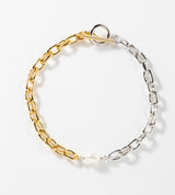 LINK CHAIN PEARL SETTING BRACELET