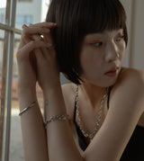 LINK CHAIN PEARL CHARM BRACELET