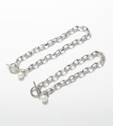 LINK CHAIN PEARL CHARM BRACELET