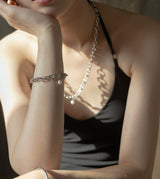 LINK CHAIN PEARL CHARM BRACELET