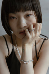 LINK CHAIN PEARL CHARM BRACELET