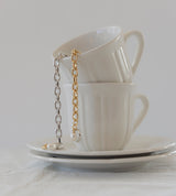 LINK CHAIN PEARL CHARM BRACELET