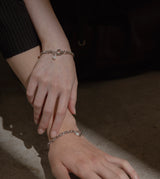 LINK CHAIN PEARL CHARM BRACELET