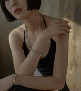 LINK CHAIN PEARL CHARM BRACELET