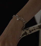 LINK CHAIN PEARL CHARM BRACELET
