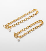 LINK CHAIN PEARL CHARM BRACELET