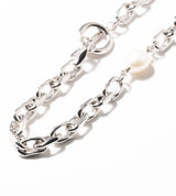 LINK CHAIN PEARL SETTING BRACELET