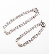 LINK CHAIN PEARL SETTING BRACELET