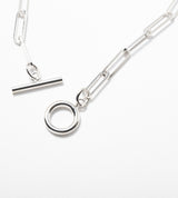 SQUARE CHAIN PEARL SETTING BRACELET