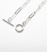 SQUARE CHAIN PEARL SETTING BRACELET