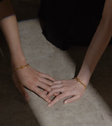 LARGE LINK CHAIN PEARL CHARM BRACELET 【一部予約注文:1/22頃発送】